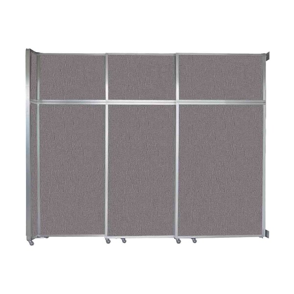 Versare Operable Wall Sliding Room Divider 9'9" x 8'51/4" Slate Fabric